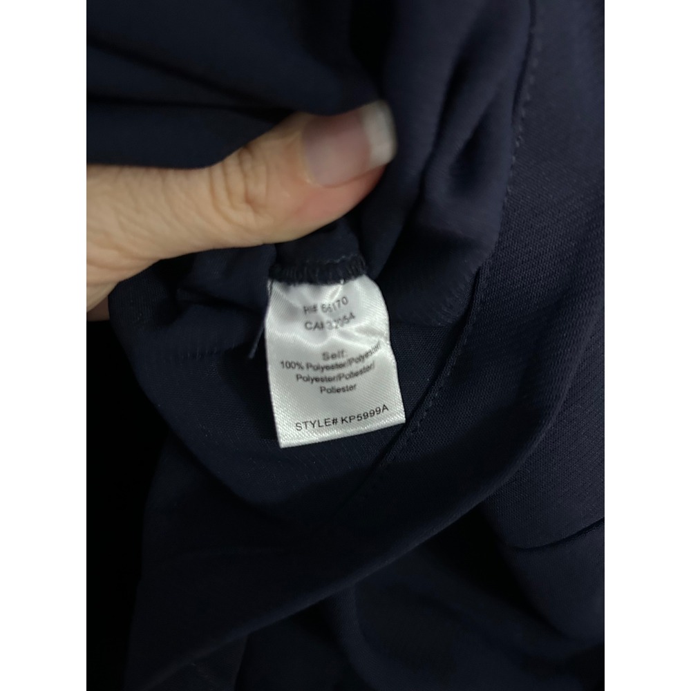 Anthropology Greylin Navy Blue Short Sleeve Button Front Utility Romper w Belt - Picture 6 of 10